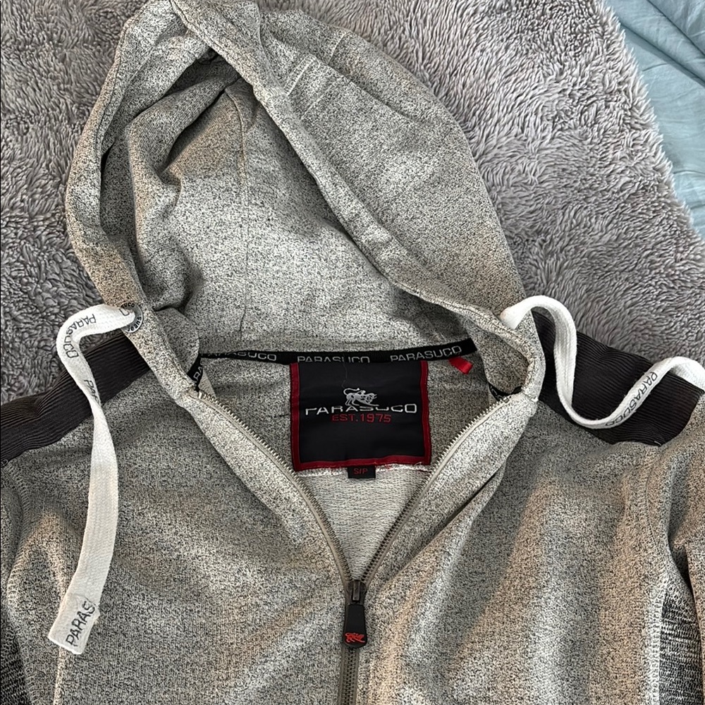 Parajumpers Gray and Black Hoodie